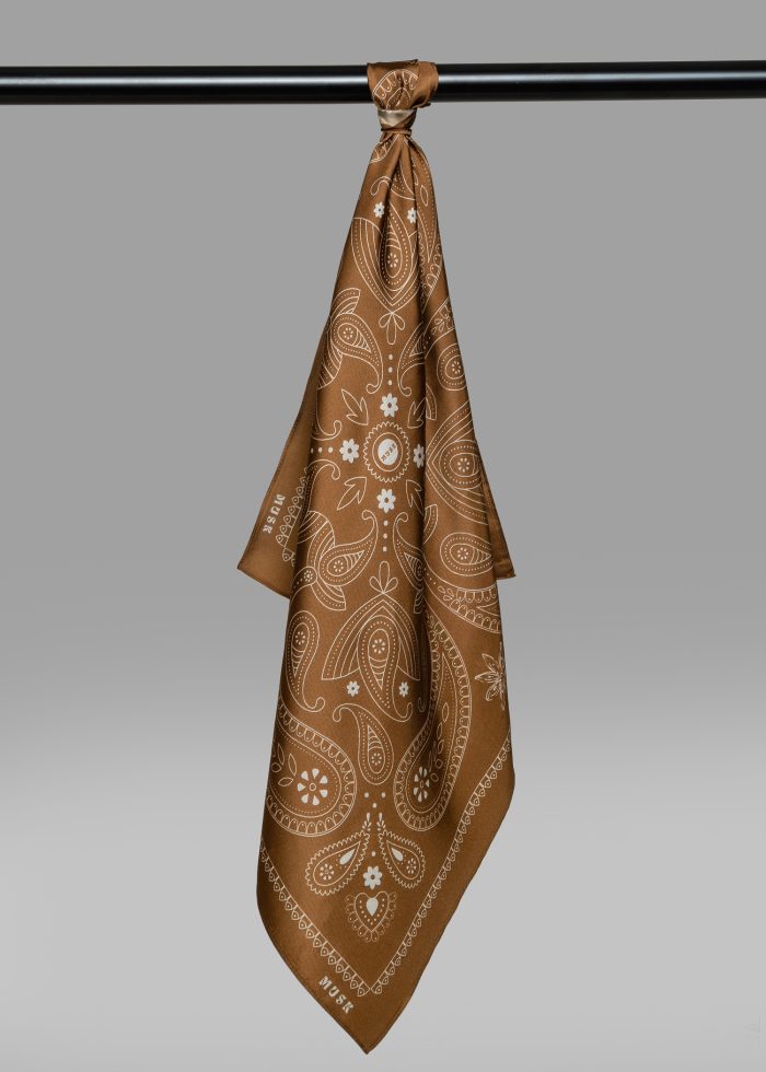 Silk bandana brown