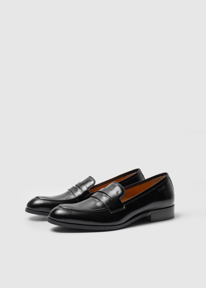 Simple black loafers
